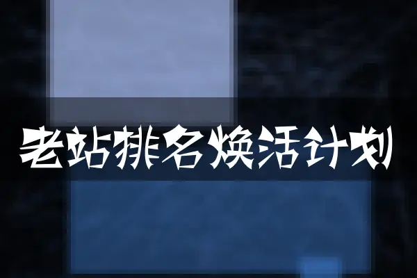 老站排名焕活计划